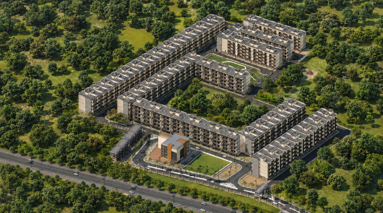 Riverside City Haridwar township, aerial view